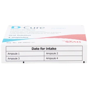 Dung dịch D-Cure 25000IU SMB phòng và điều trị thiếu vitamin D (1 vỉ x 4 ống)