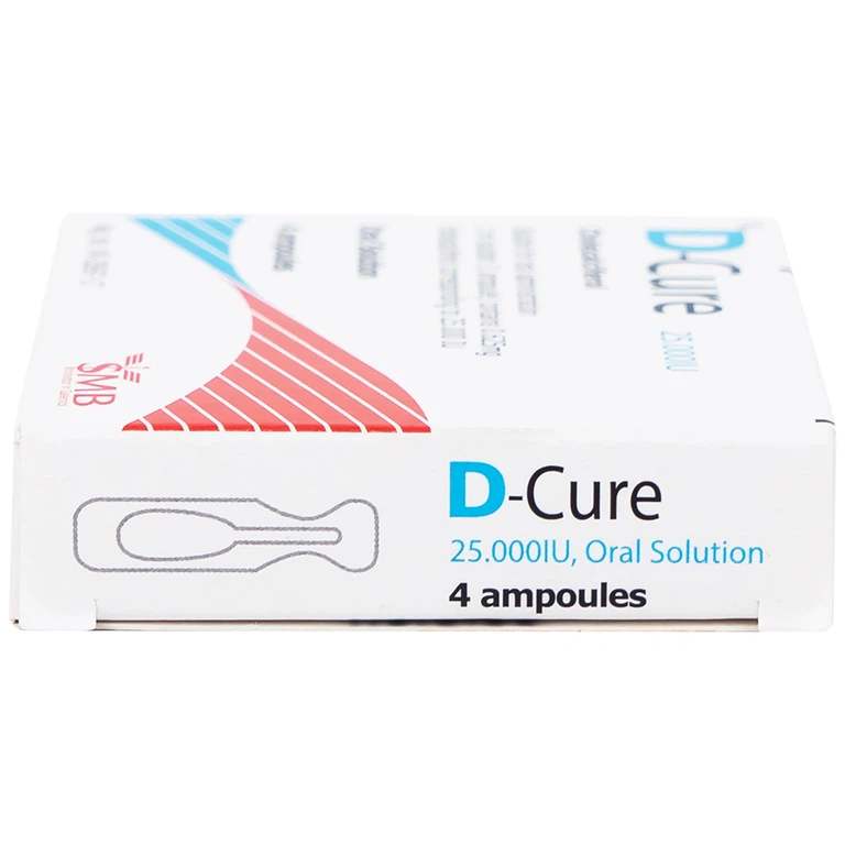 Dung dịch D-Cure 25000IU SMB phòng và điều trị thiếu vitamin D (1 vỉ x 4 ống)