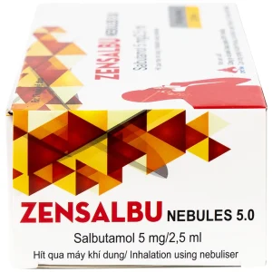 Thuốc Zensalbu 5mg CPC1HN kiểm soát co thắt phế quản mạn, điều trị hen nặng cấp tính (2 vỉ x 5 ống)