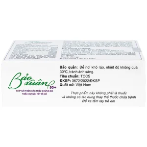 Viên uống Bảo Xuân Tuổi 50+ Nam Dược bổ sung và hỗ trợ cân bằng nội tiết tố nữ Estrogen (3 vỉ x 10 viên)