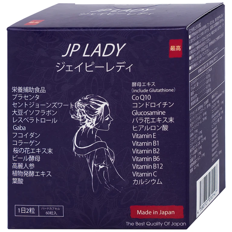 Viên uống JP Lady Jpanwell cung cấp vitamin hỗ trợ phụ nữ giai đoạn tiền mãn kinh (60 viên)
