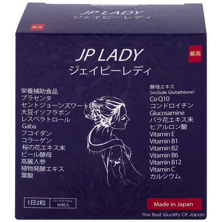 Viên uống JP Lady Jpanwell cung cấp vitamin hỗ trợ phụ nữ giai đoạn tiền mãn kinh (60 viên)