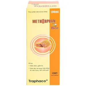 Siro Methorphan Bee Traphaco hỗ trợ giảm ho, giảm đờm, viêm họng (100ml)