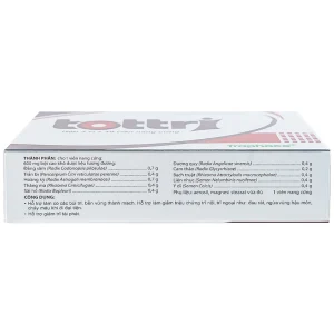 Viên uống Tottri Traphaco hỗ trợ làm co các búi trĩ (3 vỉ x 10 viên)