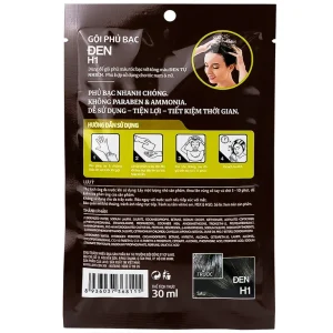 Gội phủ bạc Healthy and lively H1 Lavox màu đen (10 gói x 30ml)