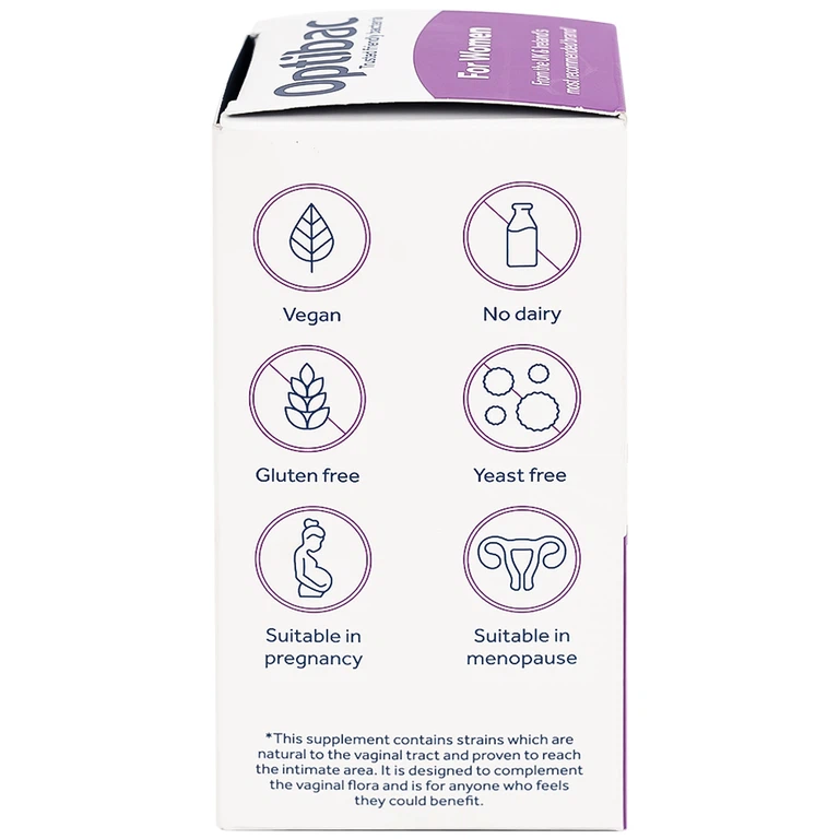 Viên uống Optibac For Women Optibac Probiotics bổ sung lợi khuẩn hỗ trợ sức khỏe nữ giới (90 viên)