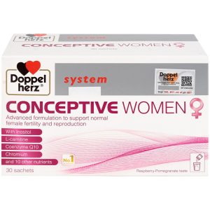 Doppelherz Conceptive Women 10g bổ sung vitamin và các vi chất dinh dưỡng (30 gói)