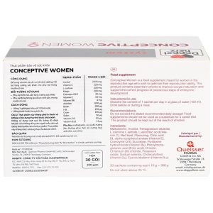 Doppelherz Conceptive Women 10g bổ sung vitamin và các vi chất dinh dưỡng (30 gói)