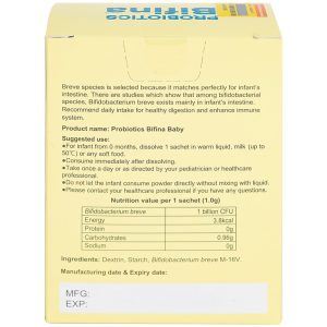 Men vi sinh Probiotics Bifina Baby 1g Bifina bổ sung lợi khuẩn, giúp hệ vi sinh đường ruột khỏe mạnh (30 gói)