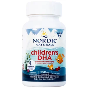 Viên nang mềm Nordic Naturals Children's DHA Strawberry Flavor tăng cường sức đề kháng, tốt cho não bộ (180 viên)