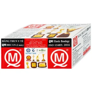 Băng thun 2 móc Minh Quang dùng để băng nén ép cầm máu, cố định khớp (12 cuộn)