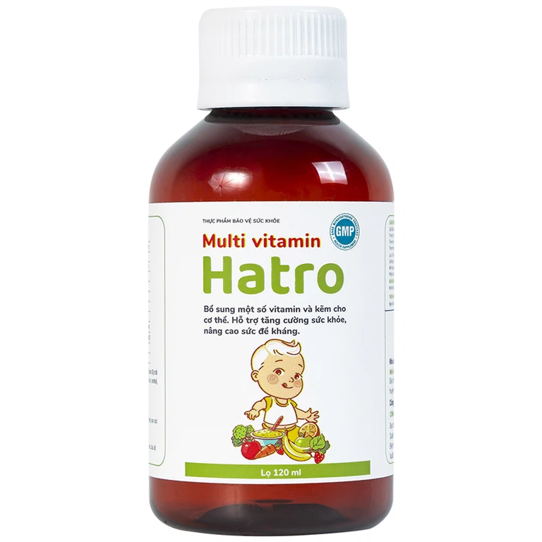 Siro Multi Vitamin Hatro hỗ trợ tăng cường sức khỏe, nâng cao sức đề kháng (120ml)