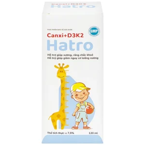 Siro Canxi + D3K2 Hatro bổ sung canxi giúp xương, răng chắc khỏe (120ml)