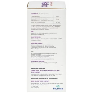 Siro ZinC + Lysin Hatro bổ sung kẽm, hỗ trợ tăng sức đề kháng cho trẻ (120ml)