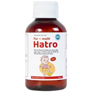 Siro Fer + Multi Hatro bổ sung sắt và Vitamin nhóm B cho cơ thể (120ml)
