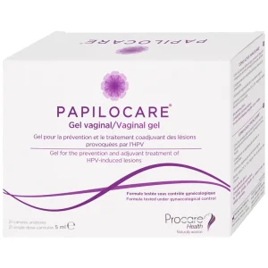 Gel đặt âm đạo Papilocare Procare Health phòng ngừa và điều trị tổn thương do HPV (21 tuýp)