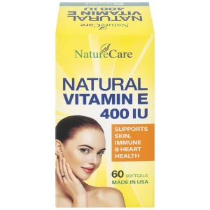 Thực phẩm bảo vệ sức khỏe Natural Vitamin E 400 IU giúp cải thiện sức khỏe da và phục hồi da (60 viên)