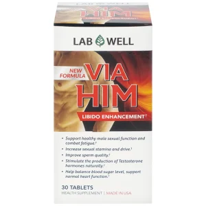 Viên uống Via Him Lab Well bồi bổ sức khỏe, tăng cường sinh lực và khả năng sinh lý ở nam giới (30 viên)