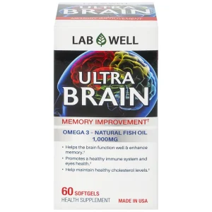 Viên uống Ultra Brain Lab Well hỗ trợ bổ sung DHA, EPA cho cơ thể (60 viên)