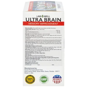 Viên uống Ultra Brain Lab Well hỗ trợ bổ sung DHA, EPA cho cơ thể (60 viên)