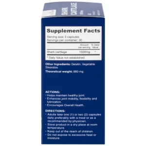 Viên uống Shark Cartilage NatureCare hỗ trợ tăng cường khả năng vận động linh hoạt và bôi trơn khớp (Hộp 60 viên)