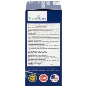 Viên uống Shark Cartilage NatureCare hỗ trợ tăng cường khả năng vận động linh hoạt và bôi trơn khớp (Hộp 60 viên)