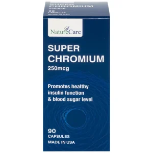 Viên uống Super Chromium 250mcg NatureCare cân bằng đường huyết, giảm cholesterol (90 viên)