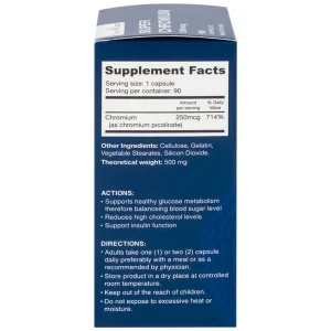 Viên uống Super Chromium 250mcg NatureCare cân bằng đường huyết, giảm cholesterol (90 viên)
