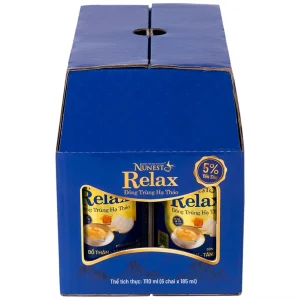 Nước Yến Sào Cao Cấp Nunest Relax Đông Trùng Hạ Thảo bổ thận, tăng miễn dịch, giảm căng thẳng mệt mỏi (6 Chai x 185ml)