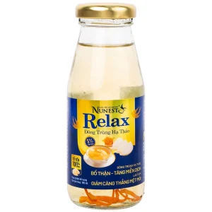 Nước Yến Sào Cao Cấp Nunest Relax Đông Trùng Hạ Thảo bổ thận, tăng miễn dịch, giảm căng thẳng mệt mỏi (6 Chai x 185ml)