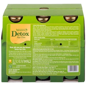 Nước Yến Sào Cao Cấp Nunest Detox hạt chia bổ dưỡng, sáng da (6 Chai x 185ml)