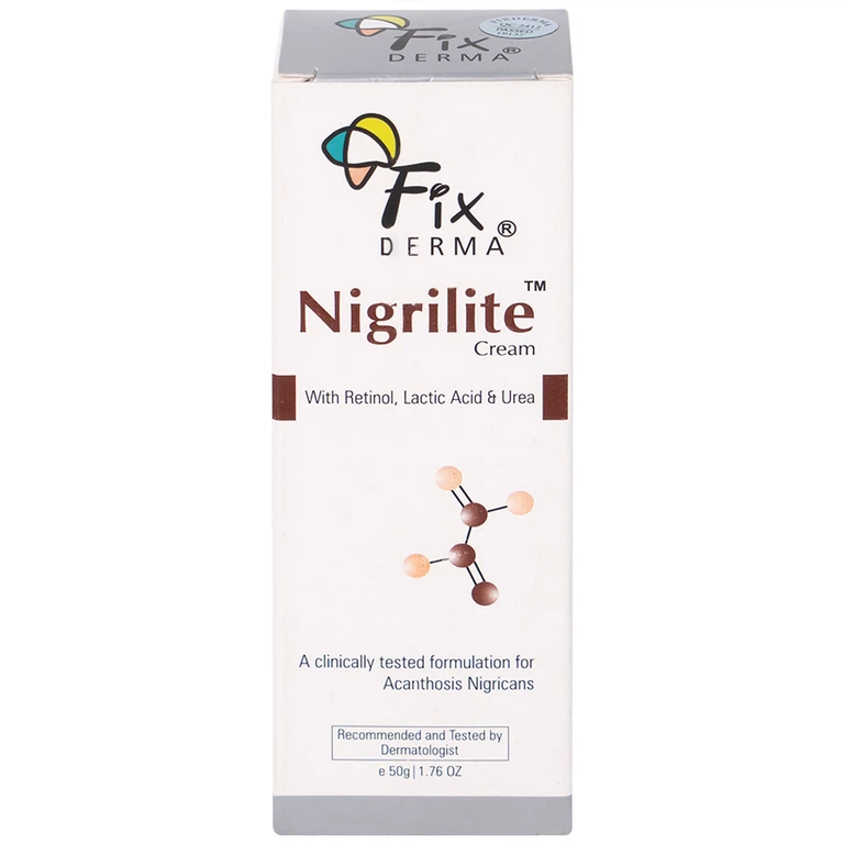 Kem dưỡng Fixderma Nigrilite Cream làm sạch tế bào da chết, mờ thâm, sáng da sẫm màu (50g)