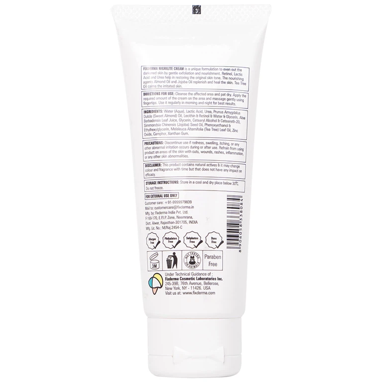 Kem dưỡng Fixderma Nigrilite Cream làm sạch tế bào da chết, mờ thâm, sáng da sẫm màu (50g)