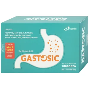 Viên uống Gastosic CVI Pharma giúp tiêu hóa tốt, bảo vệ niêm mạc dạ dày (3 vỉ x 10 viên)