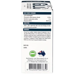 Viên uống hỗ trợ giảm viêm khớp Living Healthy Glucosamine Sulphate 1500mg Complex (60 viên)