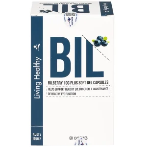 Viên uống Bilberry 10g Plus Soft Gel Capsules hỗ trợ tăng cường thị lực, chống oxy hóa (60 viên)