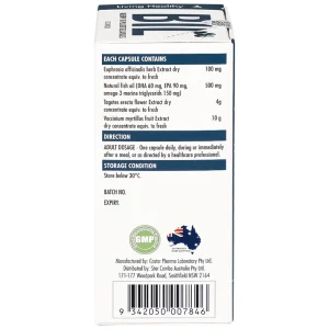 Viên uống Bilberry 10g Plus Soft Gel Capsules hỗ trợ tăng cường thị lực, chống oxy hóa (60 viên)