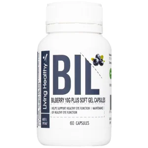 Viên uống Bilberry 10g Plus Soft Gel Capsules hỗ trợ tăng cường thị lực, chống oxy hóa (60 viên)