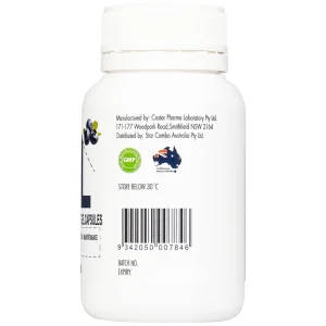 Viên uống Bilberry 10g Plus Soft Gel Capsules hỗ trợ tăng cường thị lực, chống oxy hóa (60 viên)