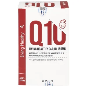 Viên uống Living Healthy CoQ10 150mg hỗ trợ tim mạch, tuần hoàn máu (60 viên)