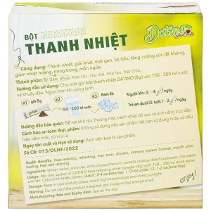 Bột Thanh Nhiệt Datino mát gan, lợi tiểu, tăng cường sức đề kháng, giảm nhiệt miệng (10 gói)