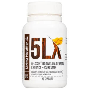 Viên uống Living Healthy 5-Loxin Boswellia Serrata Extract + Curcumin hỗ trợ giảm viêm khớp (60 viên)