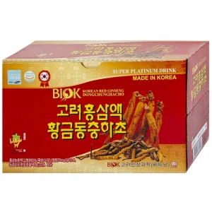 Nước Hồng Sâm Đông Trùng Hạ Thảo BIOK bồi bổ sức khỏe và tăng sức đề kháng (10 chai x 100ml)