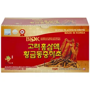 Nước Hồng Sâm Đông Trùng Hạ Thảo BIOK bồi bổ sức khỏe và tăng sức đề kháng (10 chai x 100ml)