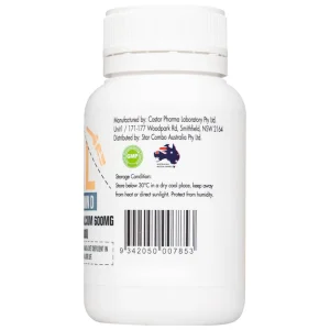 Viên uống Living Healthy Calcium 600mg Plus Vitamin D 500IU hỗ trợ phát triển xương, răng (60 viên)