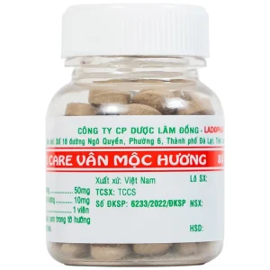 Viên uống Lado Care Vân Mộc Hương giảm các triệu chứng đau bụng, đầy bụng, khó tiêu (80 viên)