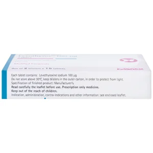 Thuốc Levothyrox 100µg Merck điều trị bướu giáp, suy giáp, ung thư giáp (2 vỉ x 15 viên)