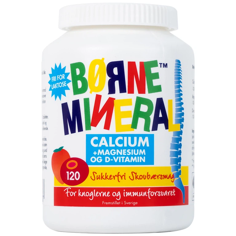 Viên nhai Borne Mineral New Nordic hỗ trợ phát triển xương, giúp tăng chiều cao, tăng đề kháng (120 viên)