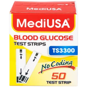 Que thử đường huyết MediUSA TS3300 sử dụng cùng máy đo đường huyết MediUSA GM3300 (50 que)