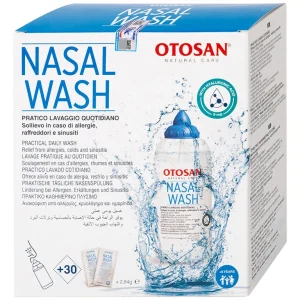 Bộ rửa xoang mũi Otosan Nasal Wash làm sạch sâu, hồi phục chứng viêm mũi dị ứng (1 kít + 30 gói)